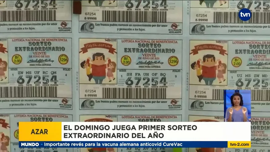 Sorteo Extraordinario juega este domingo 20 de junio de 2021