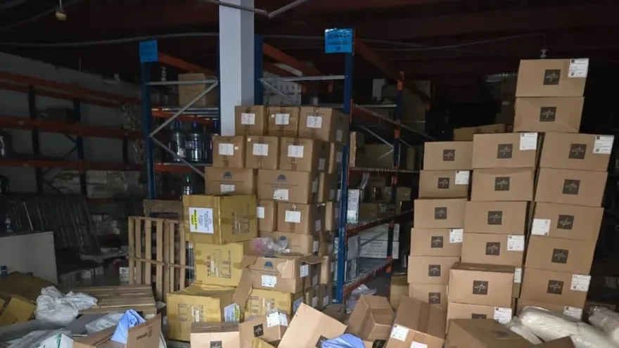 Depósito de medicamentos e insumos de la Caja de Seguro Social el día que fue vandalizado en Bocas del Toro