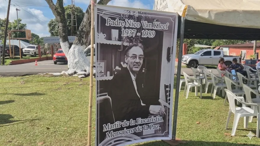 Imagen del padre Nicolas Van Kleef, asesinado durante la dictadura militar