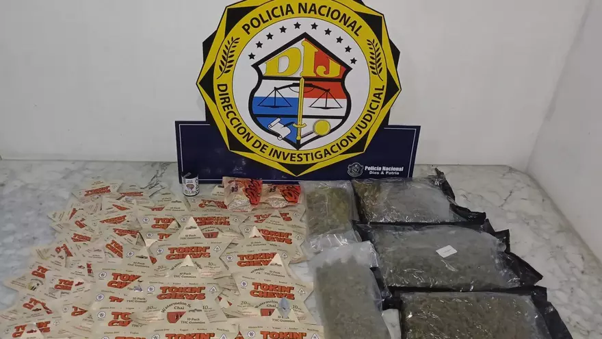 Decomiso realizado por la Policía Nacional.