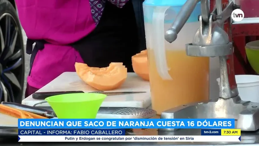 Vendedores de jugos se quejan del alto costo del saco de naranja
