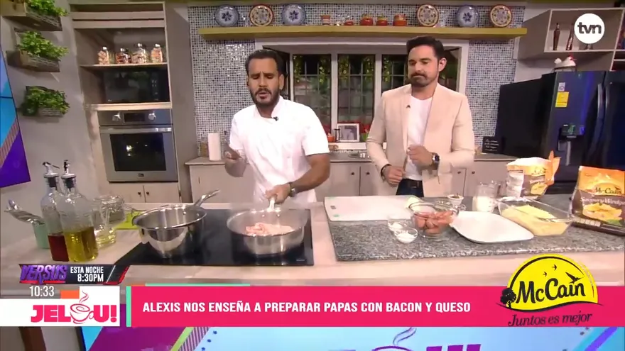 Receta: Papas con bacon y queso