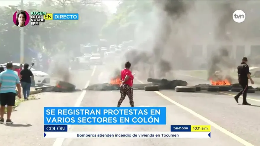Siguen las protestas en Colón