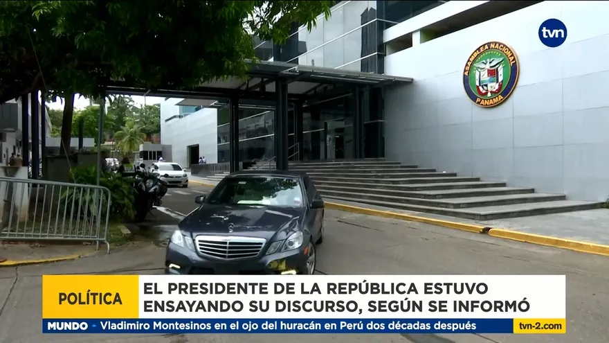 Cortizo se presenta a la Asamblea para practicar su discurso por nuevo periodo legislativo