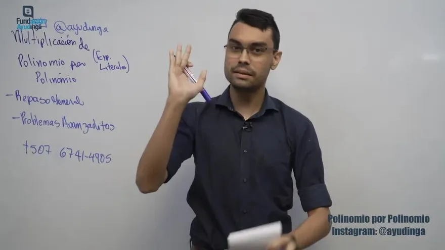 Ayudinga Matemáticas 8° - Multiplicación de Polinomio por Polinomio con Exponentes Literales Parte III 21 de abril de 2020