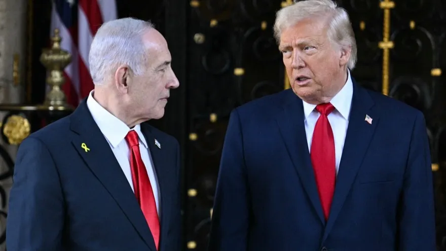 Primer ministro israelí, Benjamin Netanyahu; Donald Trump, presidente de EEUU