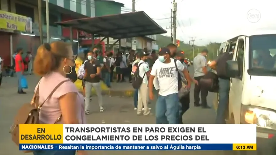 Protesta de transportistas afecta a usuarios en Panamá Oeste