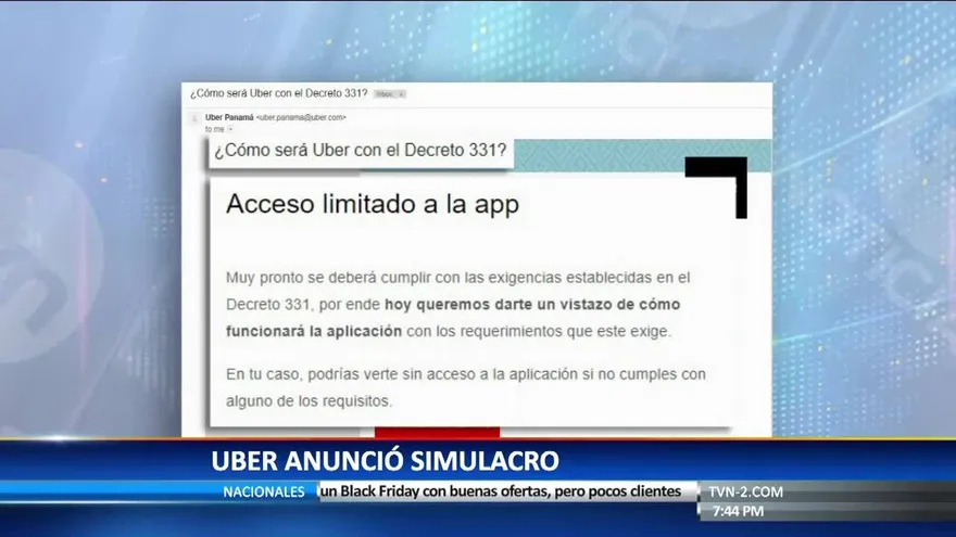 Uber hace pruebas del impacto del Decreto 331