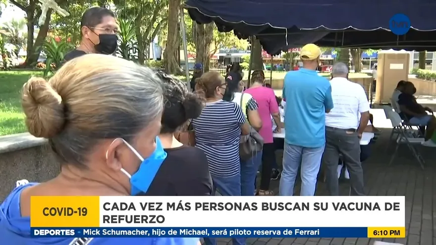 Personas acuden por sus dosis de refuerzo en Chiriquí