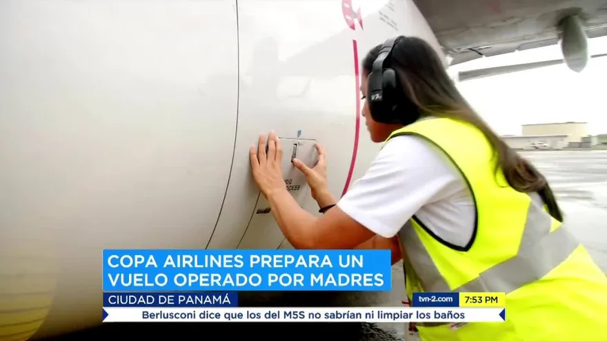 Copa Airlines prepara un vuelo operado por madres