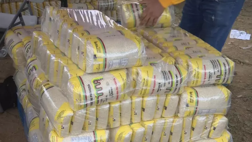 Arroz que se encuentra disponible a la venta en las agroferias del Instituto de Mercadeo Agropecuario (IMA).