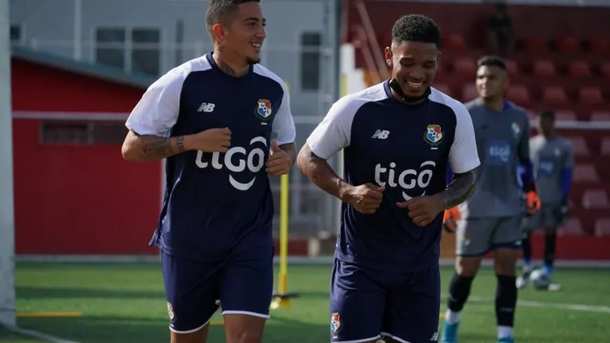 Ángel Orelién y Jorge Méndez, durante la práctica.