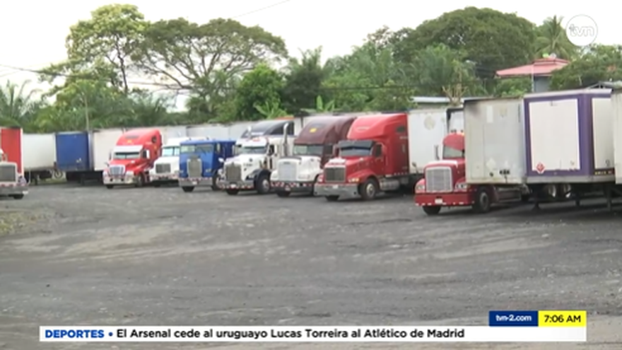 Camiones siguen varados en frontera de Panamá con Costa Rica