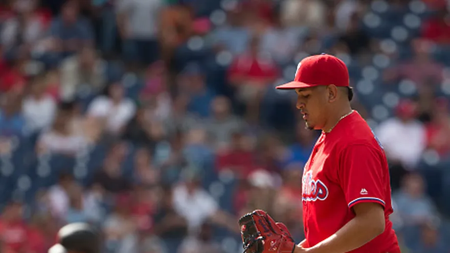 Severino González tras recibir el jonrón de Denard Span