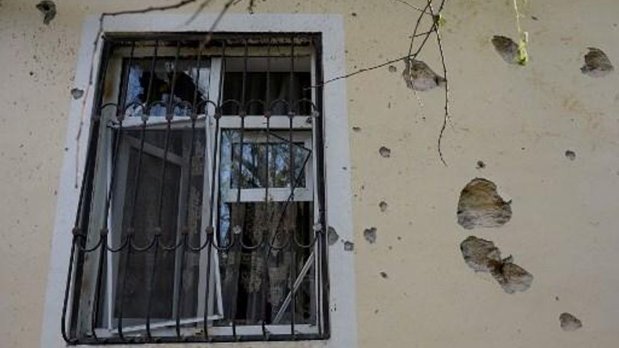 Daños en una vivienda en medio del enfrentamiento en Azerbaiyán
