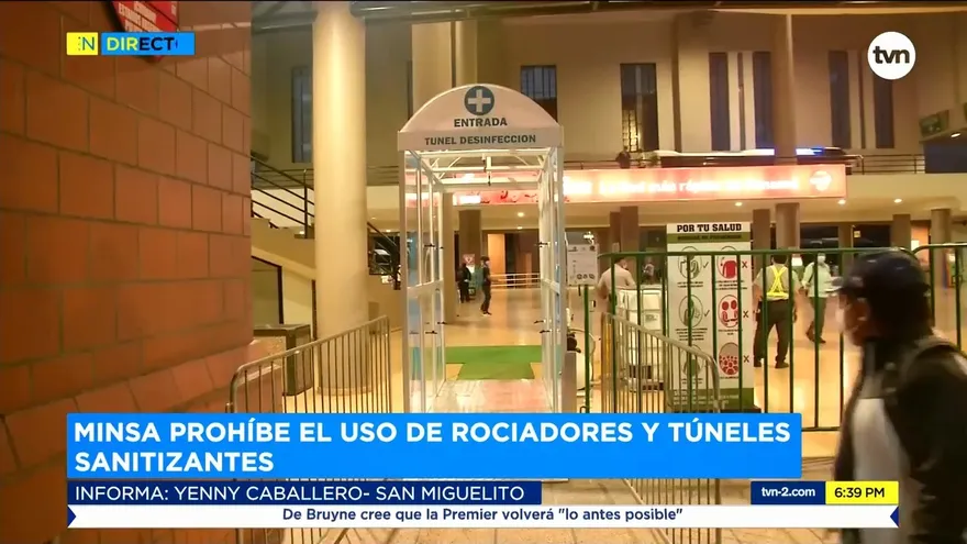 Minsa prohíbe el uso de rociadores y túneles sanitizantes