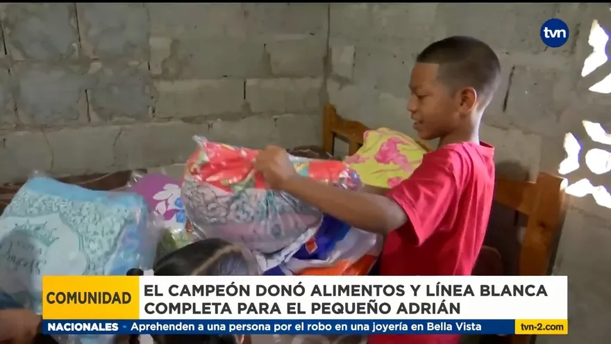 El pequeño Adrián es sorprendido Toneladas de Esperanza