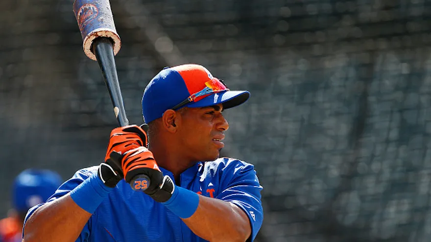 Yoenis Céspedes tuvo su primera práctica de bateo con los Mets