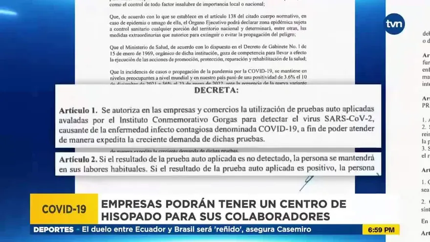 Empresas podrán realizar hisopados a sus empleados