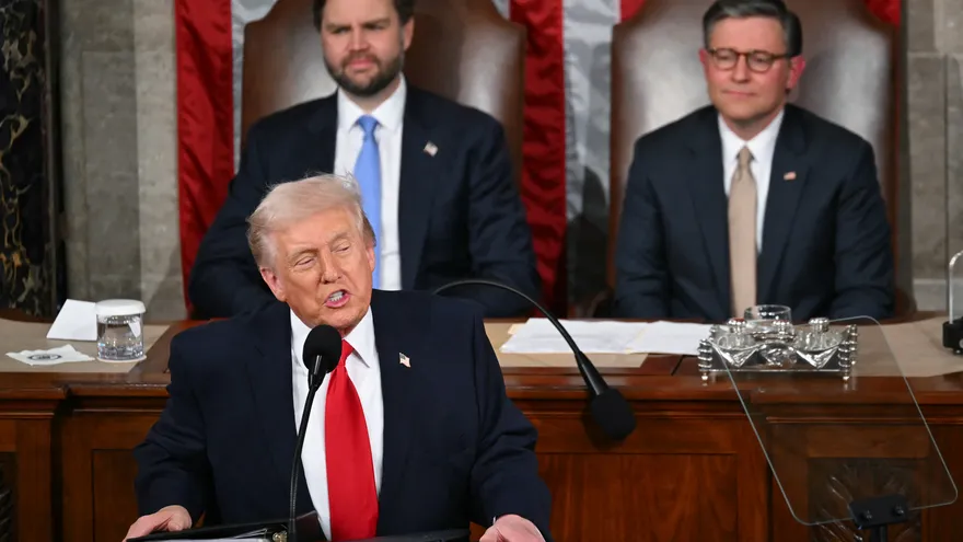 Donald Trump en el discurso sobre el estado de la Unión ante el Congreso