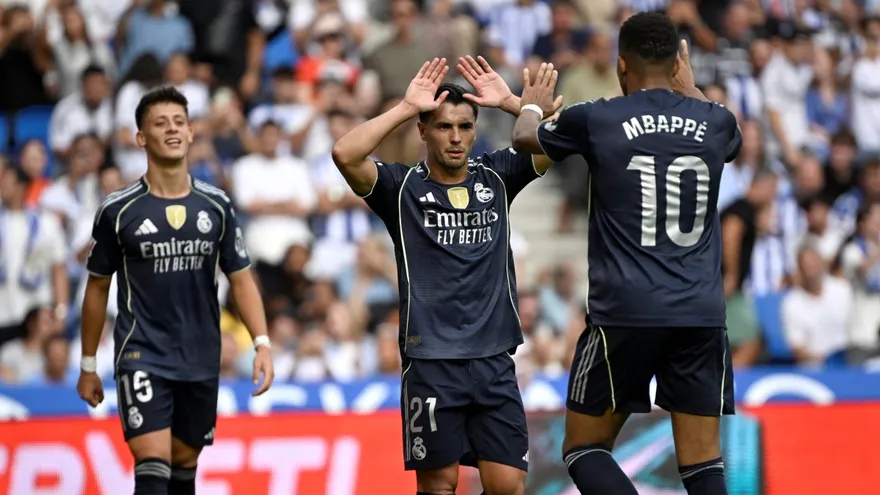 Jugadores del RealMadrid celebran