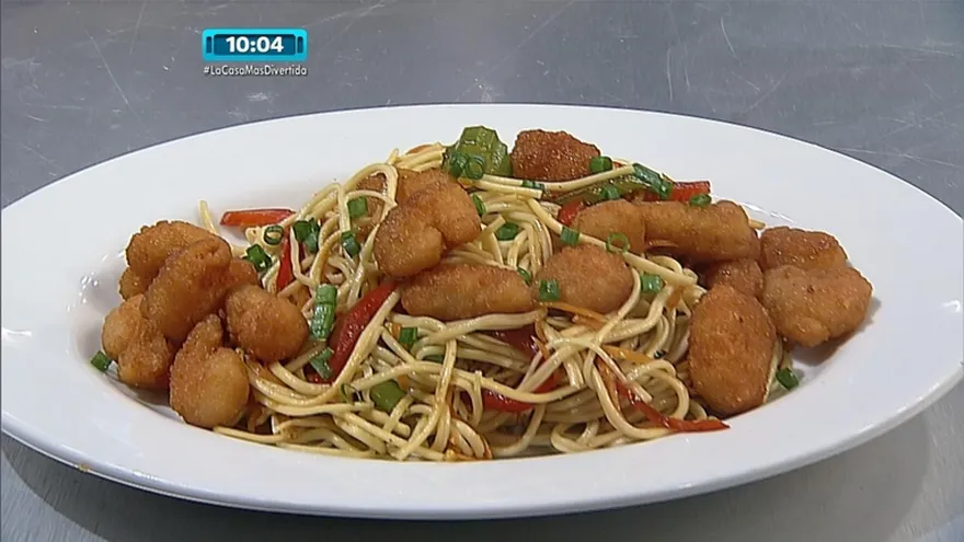 Chow Mein con Camarones