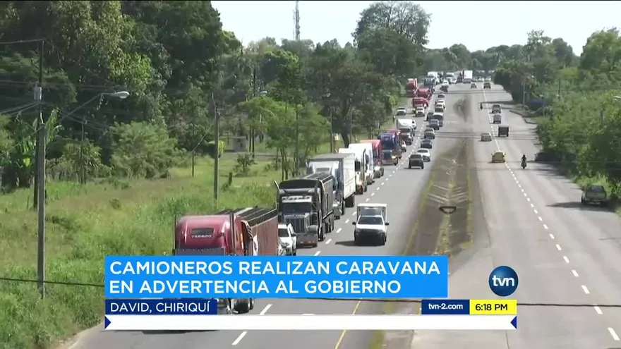 Transportistas de carga protestan en Chiriquí