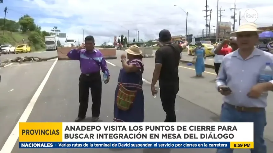 Piden a los indígenas protestan en Chiriquí que se sumen a la mesa del diálogo