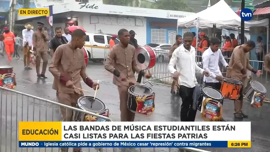 Prácticas de banda de músicas en algunos colegios