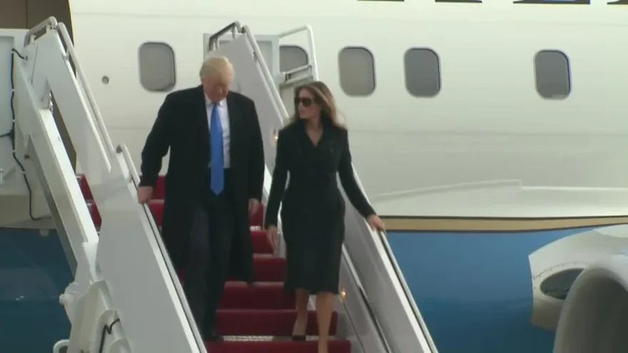 Donald y Melania Trump llegan a Washington