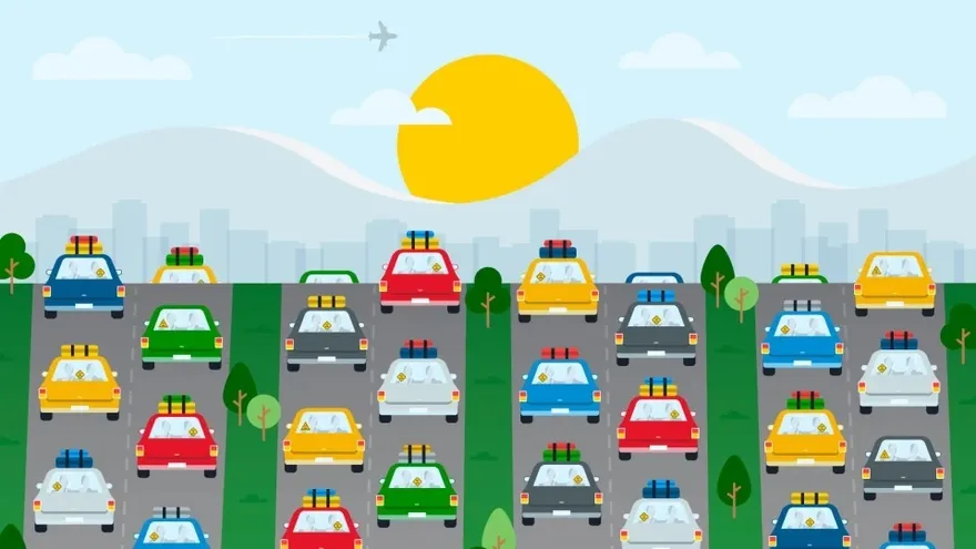 Encuentra el auto que no tiene el sticker de Baby on board detrás