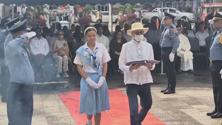 Cremación de banderas en la ciudad de Santiago de Veraguas