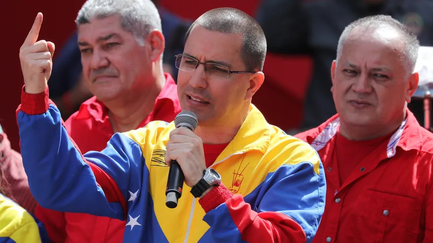 En la imagen un registro del ministro venezolano de Exteriores, Jorge Arreaza