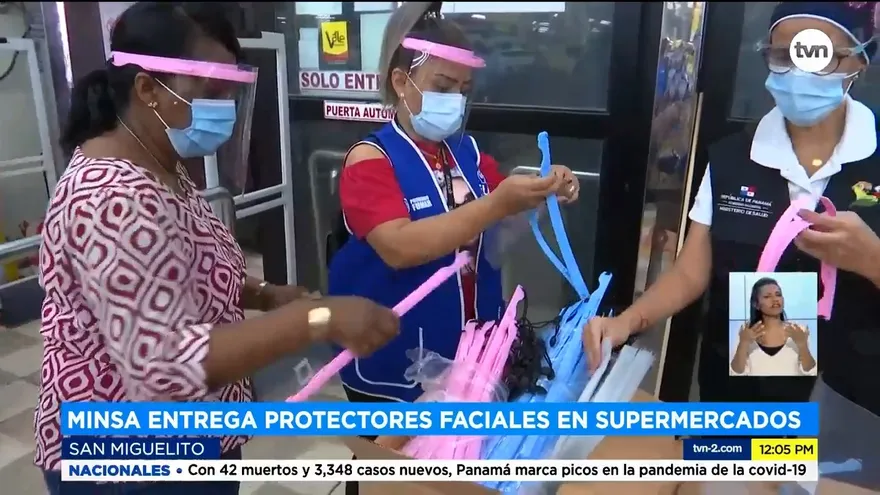 Entregan pantallas faciales en San Miguelito