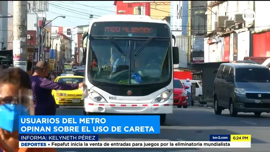 Uso obligatorio de caretas en transporte público este lunes