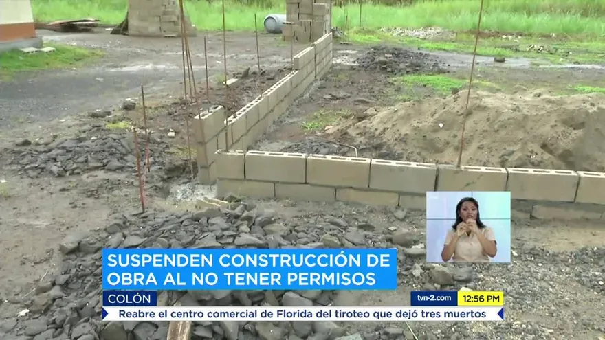 Suspenden construcción en Colón, no contaba con permisos