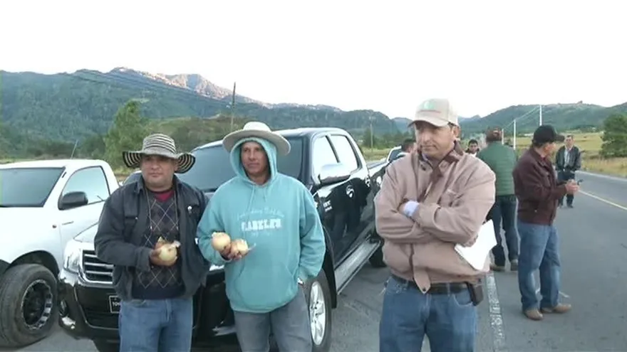 Productores chiricanos cierran paso a vehículos que transportan cosechas