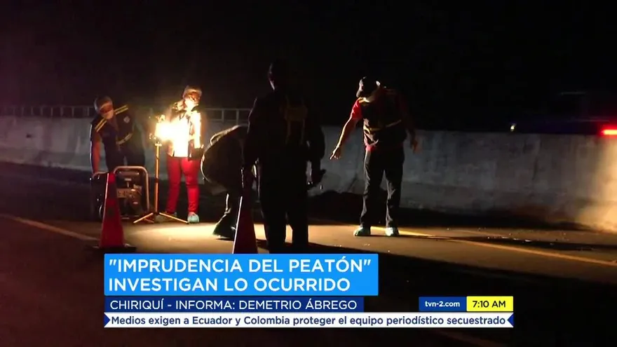 Hombre muere por atropello en Chiriquí