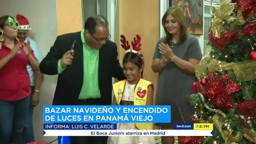 Teletón 20-30 enciende arbolito en el centro de visitantes de Panamá Viejo