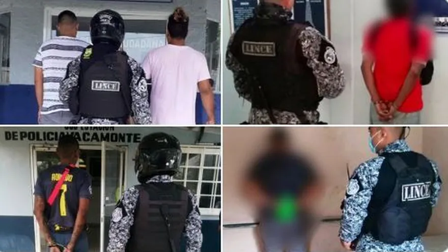 Un total de 561 personas retenidas en las últimas 24 por violar toque de queda absoluto. Foto/Policía Nacional