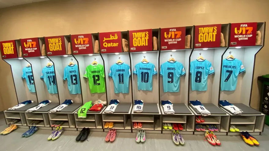 Vestuario de la Selección Sub-17 de Panamá para el partido ante Paraguay