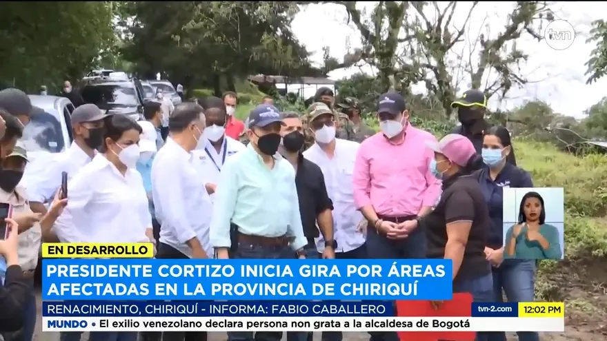 Tras 10 días del desastre, Cortizo visita zonas afectadas en Chiriquí