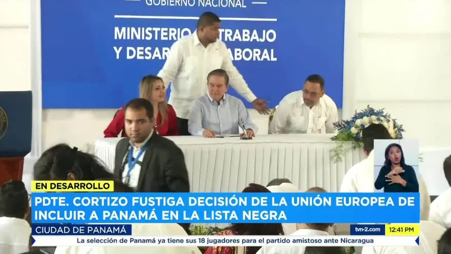 El presidente Cortizo reacciona tras inclusión de Panamá en lista negra de la UE