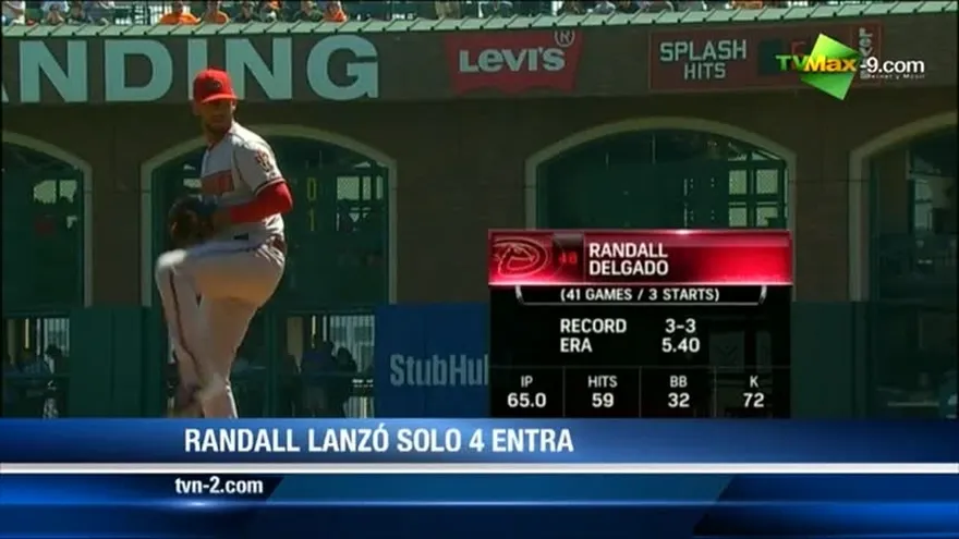 Randall Delgado no le fue bien contra Gigantes