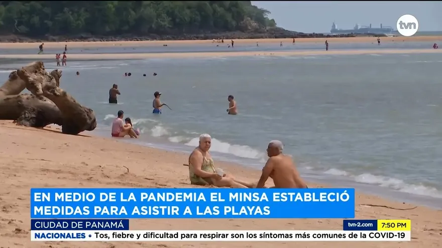 Mayoría de los visitantes a las playas cumplen con las nuevas medidas de bioseguridad