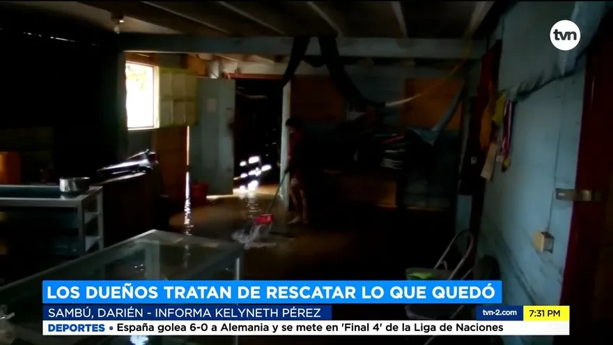 Comerciantes en Darién resultan afectados por inundaciones