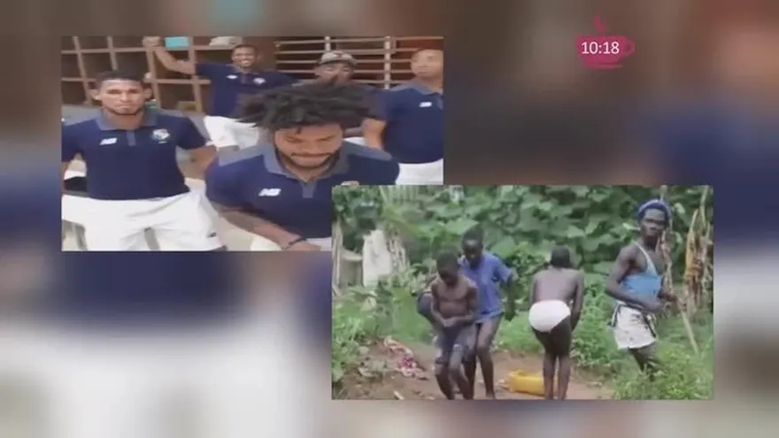 Los chicos de nuestra "Selección de Fútbol" tiran su paso