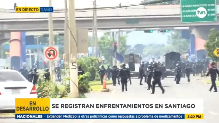 Reabren la Vía Interamericana en medio de fuertes enfrentamientos en Veraguas