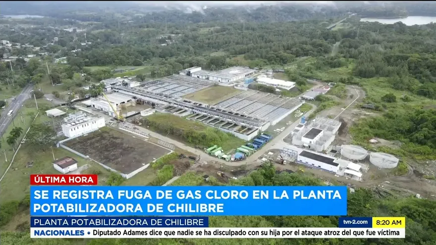 Reportan fuga gas cloro en la planta potabilizadora de Chilibre