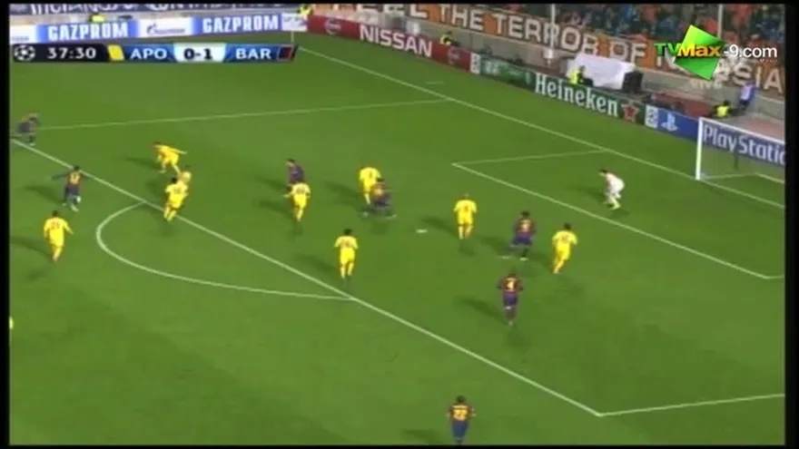 Messi el goleador de la Champions, Apoel 0-2 Barcelona